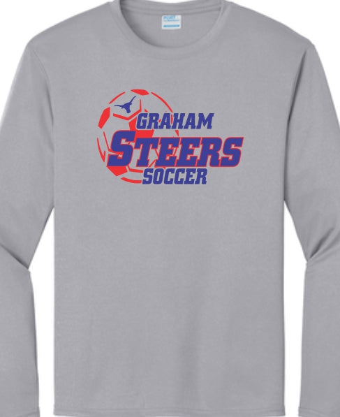 Grey Graham Steers Soccer Polyester Long Sleeve