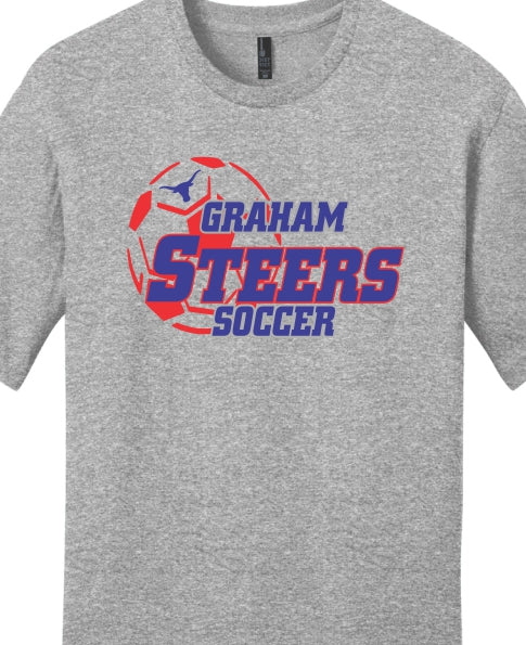 Grey Graham Steers Soccer T-Shirt