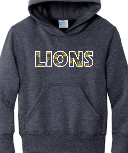 Lions Paw Heather Navy Hoodie