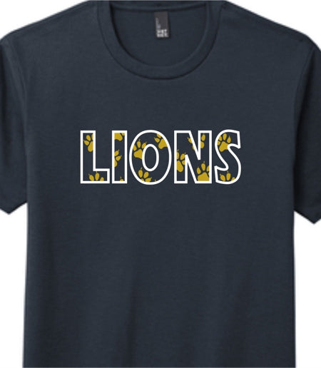 LIONS paw Navy T-Shirt