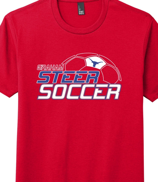 Red Graham Steer Soccer T-Shirt